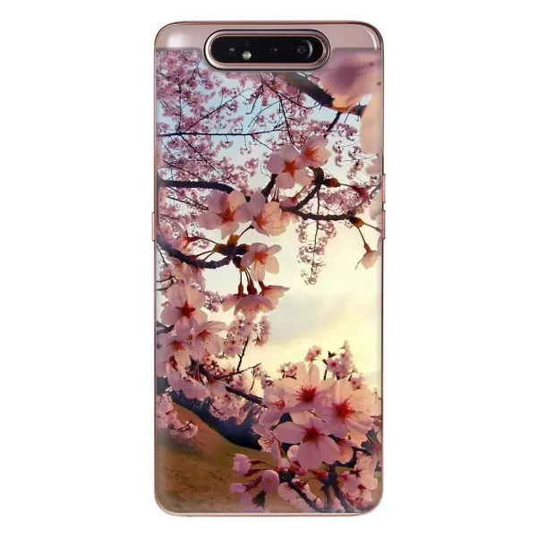 Чехол с рисунком «Цветущая сакура» для Samsung Galaxy a80 2019 ( A805F ) Чехол с рисунком «Цветущая сакура» для Samsung Galaxy a80 2019 ( A805F )