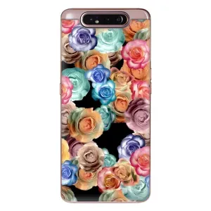 Чохли з тематикою "КВІТИ" на Samsung Galaxy a80 2019 ( A805F ) (Квіти на чорному)