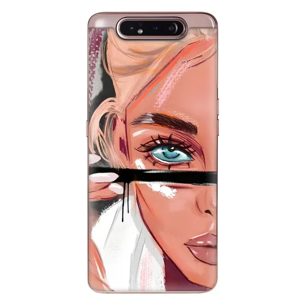 Чехол с рисунком «Девушка и ресницы» для Samsung Galaxy a80 2019 ( A805F ) Чехол с рисунком «Девушка и ресницы» для Samsung Galaxy a80 2019 ( A805F )