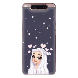Чехол Стильные девушки на Samsung Galaxy a80 2019 ( A805F ) (Девушка и сердечки)
