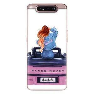 Силиконовый Чехол на Samsung Galaxy a80 2019 ( A805F ) с картинкой Стильных Девушек (Девушка на машине)