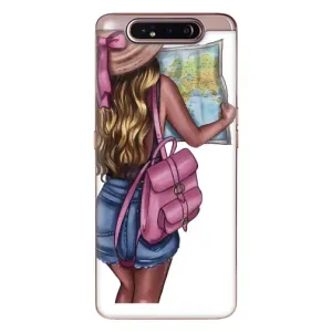 Чехол Стильные девушки на Samsung Galaxy a80 2019 ( A805F ) (Девушка Путешественник)
