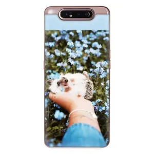 Чехлы с изображением разных животных для Samsung Galaxy a80 2019 ( A805F ) (Ежик на руках)