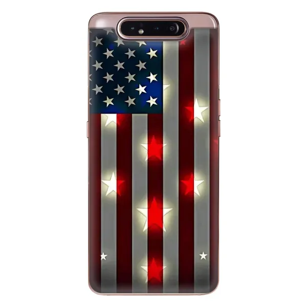 Чехол с рисунком «Флаг США 2» для Samsung Galaxy a80 2019 ( A805F ) Чехол с рисунком «Флаг США 2» для Samsung Galaxy a80 2019 ( A805F )