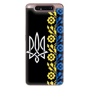 Силиконовый Чехол на Samsung Galaxy a80 2019 ( A805F ) (Герб и вышыванка)