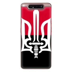 Чехлы УПА (Красно-Чёрный) на Samsung Galaxy a80 2019 ( A805F ) (Герб Украины)