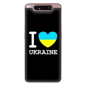 Чехол с Украинской символикой на Самсунг Гелекси А80 (I Love Ukraine)