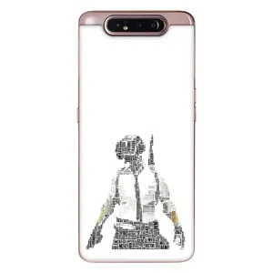 Силиконовый чехол с картинкой "Герой Pubg" на Samsung Galaxy a80 2019 ( A805F ) (Из букв)