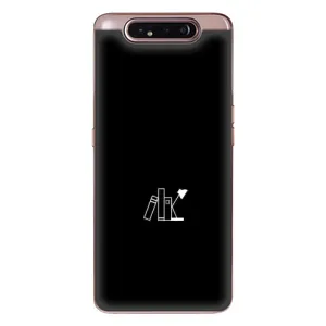 Чехол с картинками на черном фоне для Samsung Galaxy a80 2019 ( A805F ) (Книжки)
