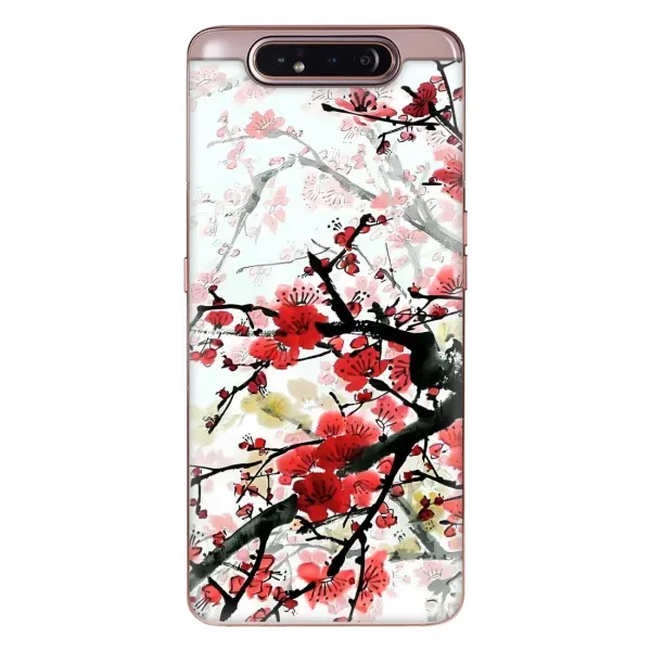 Чехол с рисунком «Красивая Сакура» для Samsung Galaxy a80 2019 ( A805F ) Чехол с рисунком «Красивая Сакура» для Samsung Galaxy a80 2019 ( A805F )