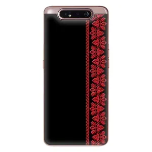 Силиконовый Чехол на Samsung Galaxy a80 2019 ( A805F ) (Красная Вышиванка)