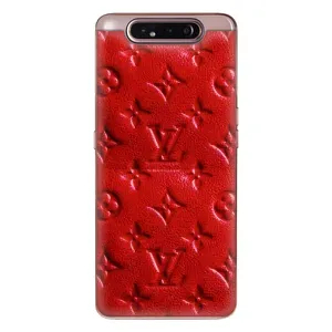 Текстурний Чохол Louis Vuitton для Самсунг Гелексі А80 (Червоний ЛВ)