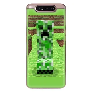 Чехлы для Samsung Galaxy a80 2019 ( A805F ) (Персонажи Майн Крафт) (Крипер 2)
