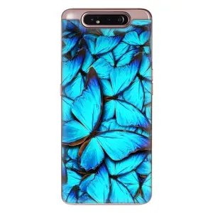 Силиконовый бампер с картинкой животных для Samsung Galaxy a80 2019 ( A805F ) (Крылья бабочек)
