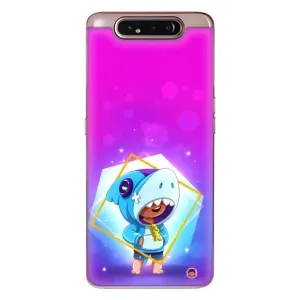 Чехол Бравл Старс для Samsung Galaxy a80 2019 ( A805F ) (Леон в костюме Акулы)