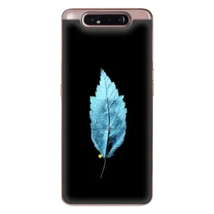 Чехол с картинками на черном фоне для Samsung Galaxy a80 2019 ( A805F ) (Листочек)