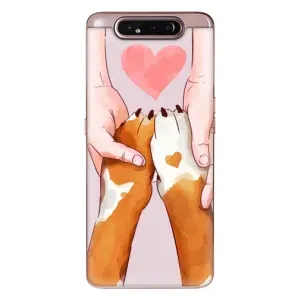 Чехол (ТПУ) Милые собачки для Samsung Galaxy a80 2019 ( A805F ) (Любовь к собакам)