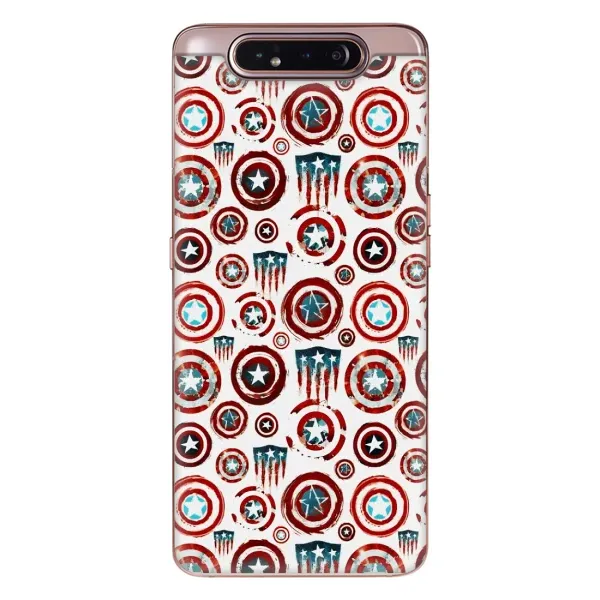 Чехол с рисунком «Марвел щиты» для Samsung Galaxy a80 2019 ( A805F ) Чехол с рисунком «Марвел щиты» для Samsung Galaxy a80 2019 ( A805F )