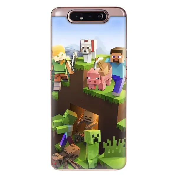 Чехол с рисунком «Майн-крафт» для Samsung Galaxy a80 2019 ( A805F ) Чехол с рисунком «Майн-крафт» для Samsung Galaxy a80 2019 ( A805F )