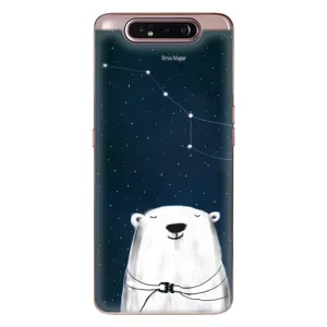Силиконовый бампер с картинкой животных для Samsung Galaxy a80 2019 ( A805F ) (Медведица)