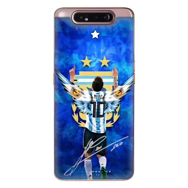 Чехол с рисунком «Месси Аргентина» для Samsung Galaxy a80 2019 ( A805F ) Чехол с рисунком «Месси Аргентина» для Samsung Galaxy a80 2019 ( A805F )