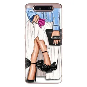 Силиконовый Чехол на Samsung Galaxy a80 2019 ( A805F ) с картинкой Стильных Девушек (Мода)