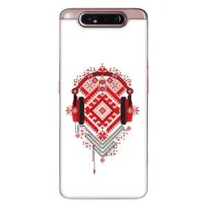 Силиконовый Чехол на Samsung Galaxy a80 2019 ( A805F ) с картинкой Вышиванки (Модная вышиванка)