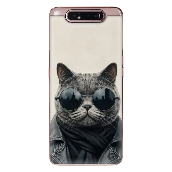 Чехол с рисунком «Модный кот» для Samsung Galaxy a80 2019 ( A805F ) Чехол с рисунком «Модный кот» для Samsung Galaxy a80 2019 ( A805F )