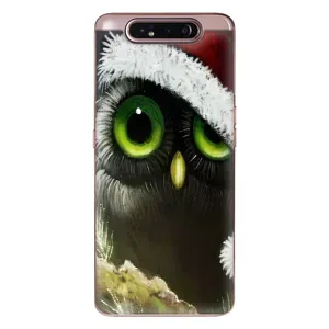 Чехлы с принтом СОВЫ для Samsung Galaxy a80 2019 ( A805F ) (Новогодняя Сова)