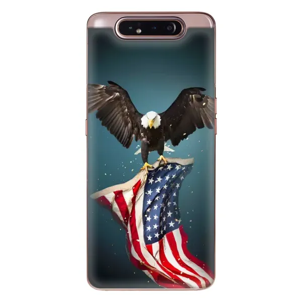 Чехол с рисунком «Орел и флаг» для Samsung Galaxy a80 2019 ( A805F ) Чехол с рисунком «Орел и флаг» для Samsung Galaxy a80 2019 ( A805F )