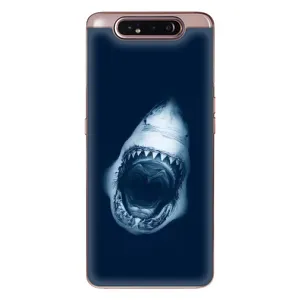 Силиконовый бампер с картинкой животных для Samsung Galaxy a80 2019 ( A805F ) (Пасть Акулы)
