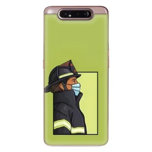 Силіконовий бампер (Працівники) на Samsung Galaxy a80 2019 ( A805F ) (Пожежник)