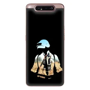 Силиконовый чехол с картинкой "Герой Pubg" на Samsung Galaxy a80 2019 ( A805F ) (Пубг мен)