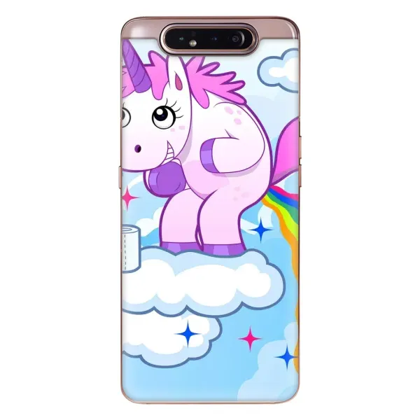 Чехол с рисунком «Радуга единорожка» для Samsung Galaxy a80 2019 ( A805F ) Чехол с рисунком «Радуга единорожка» для Samsung Galaxy a80 2019 ( A805F )