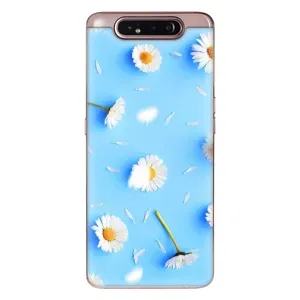 Чохол з Квітами для Samsung Galaxy a80 2019 ( A805F ) (ромашки на блакитному)