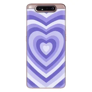 Чехлы с тематикой "Маленькие Сердечки" на Samsung Galaxy a80 2019 ( A805F ) (Сердце фиолет)