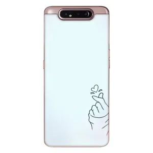 Чехлы (Знак сердечка) на Samsung Galaxy a80 2019 ( A805F ) (Сердце на голубом)