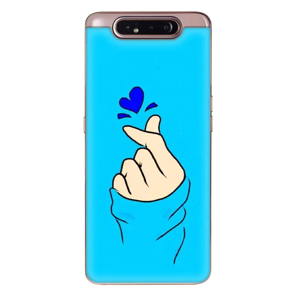 Чохол з малюнком «Сердечко на синоьому» для Samsung Galaxy a80 2019 ( A805F ) Чохол з малюнком «Сердечко на синоьому» для Samsung Galaxy a80 2019 ( A805F )