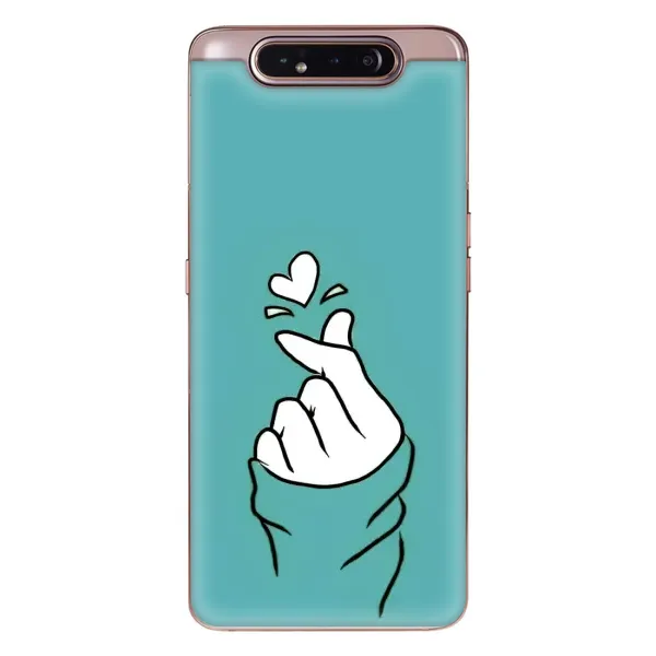 Чохол з малюнком «Сердечко на бірюзовому» для Samsung Galaxy a80 2019 ( A805F ) Чохол з малюнком «Сердечко на бірюзовому» для Samsung Galaxy a80 2019 ( A805F )