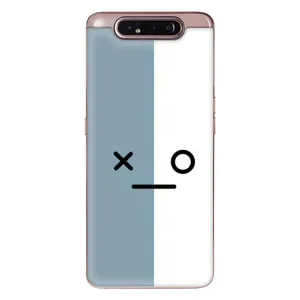 Силиконовые Чехлы (смешные стикеры) для Samsung Galaxy a80 2019 ( A805F ) (Серо-белый)