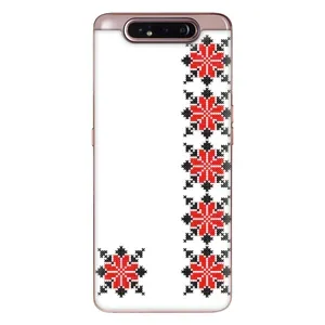 Силиконовый Чехол на Samsung Galaxy a80 2019 ( A805F ) с картинкой Вышиванки (Силуэт вышиванки)