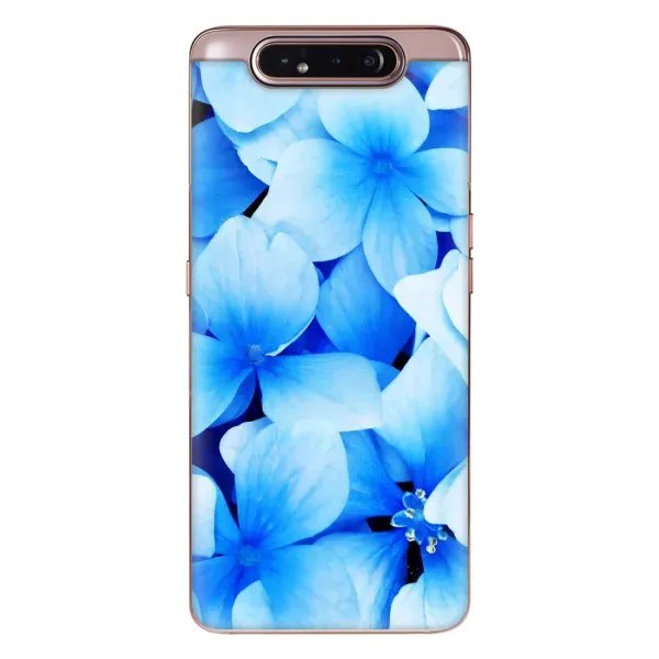 Чехол с рисунком «Синие цветы» для Samsung Galaxy a80 2019 ( A805F ) Чехол с рисунком «Синие цветы» для Samsung Galaxy a80 2019 ( A805F )