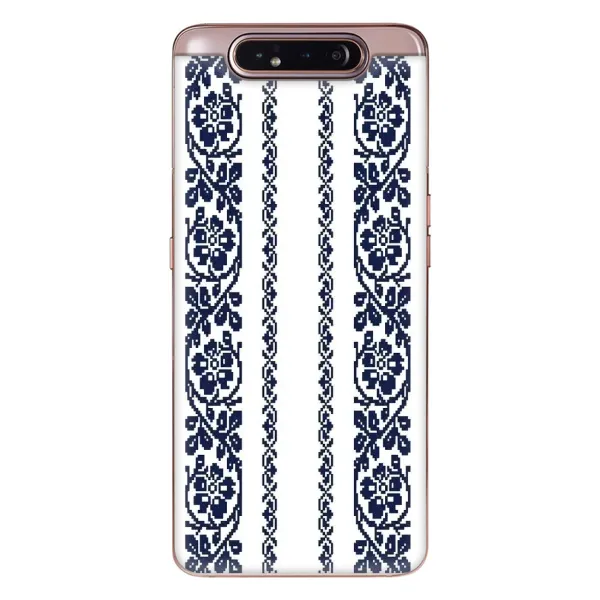 Чехол с рисунком «Синяя вышиванка» для Samsung Galaxy a80 2019 ( A805F ) Чехол с рисунком «Синяя вышиванка» для Samsung Galaxy a80 2019 ( A805F )