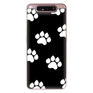 Бампер для Samsung Galaxy a80 2019 ( A805F ) с картинкой "Песики" (Следы собак)