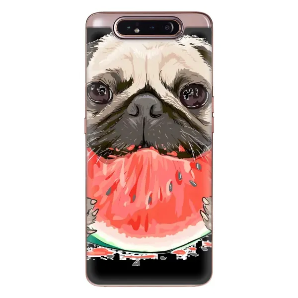 Чехол с рисунком «Смешной Мопс» для Samsung Galaxy a80 2019 ( A805F ) Чехол с рисунком «Смешной Мопс» для Samsung Galaxy a80 2019 ( A805F )