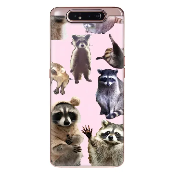 Чехол с рисунком «Смешные Еноты» для Samsung Galaxy a80 2019 ( A805F )