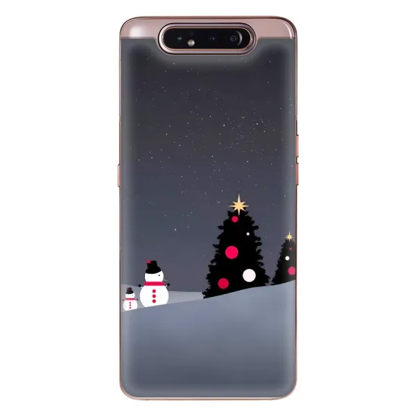 Чехол с рисунком «Снеговички» для Samsung Galaxy a80 2019 ( A805F ) Чехол с рисунком «Снеговички» для Samsung Galaxy a80 2019 ( A805F )