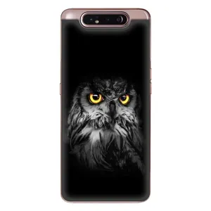 Чехлы с принтом СОВЫ для Samsung Galaxy a80 2019 ( A805F ) (Сова на чёрном)