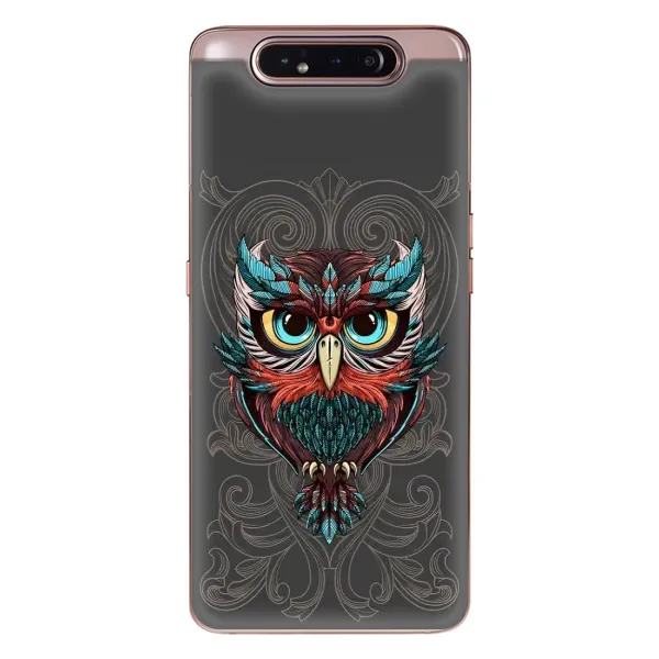 Чехол с рисунком «Сова на сером» для Samsung Galaxy a80 2019 ( A805F )