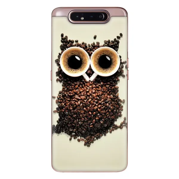 Чехол с рисунком «Сова с зерен кофе» для Samsung Galaxy a80 2019 ( A805F )